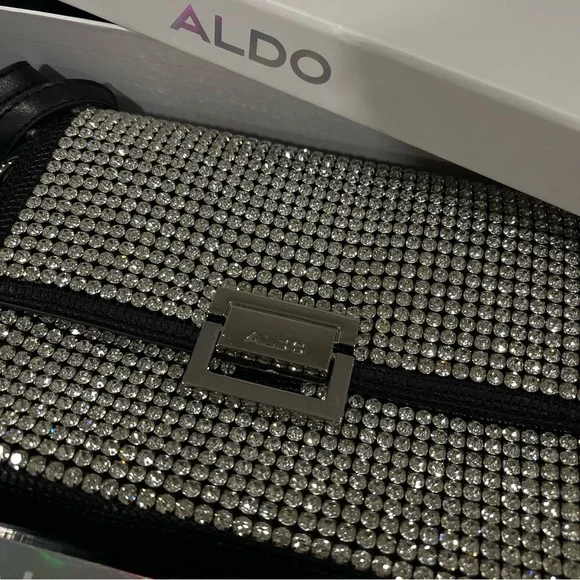Aldo Silver and Black Rhinestone Bag Set - Picture 4 of 7